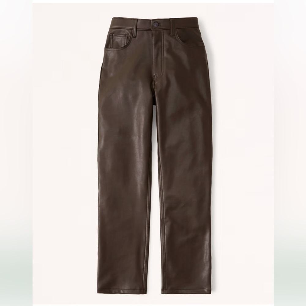 Vegan Leather 90s Straight Pants